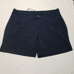 Athleta Hudson Women’s Boardshorts Lined Pockets Drawstring Navy Blue Size 14